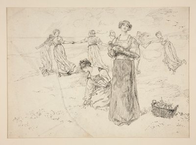 için eskiz by Edwin Austin Abbey