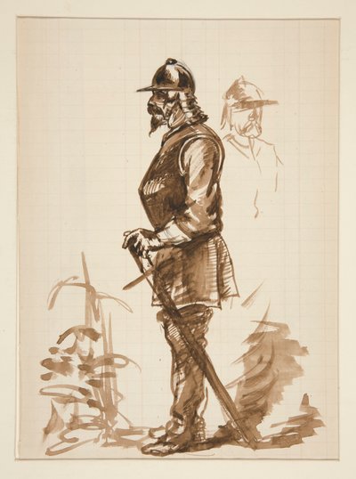 için eskiz by Edwin Austin Abbey