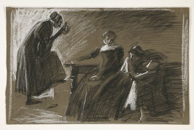 Tanımlanamayan bir Shakespeare oyunu için taslak by Edwin Austin Abbey