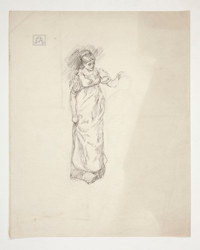 Bir kadın - tanımlanamayan çizim taslağını by Edwin Austin Abbey