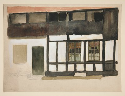Bir Tudor evinin dış taslağı by Edwin Austin Abbey