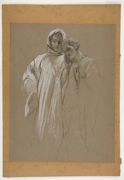 Ders çalışma. Erkek ve kadın by Edwin Austin Abbey