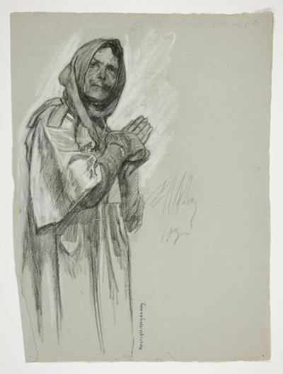 için çalışma by Edwin Austin Abbey
