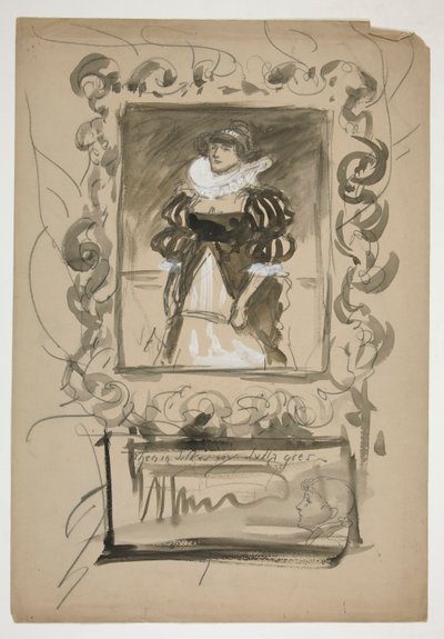 için çalışma by Edwin Austin Abbey