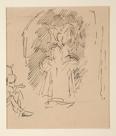 Rahip ve Büyük Hanım için Çalışma (suluboya) by Edwin Austin Abbey