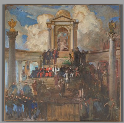 The Apotheosis of Pennsylvania, Temsilciler Meclisi Odası, Pennsylvania Eyaleti Meclis Binası, Harrisburg için Çalışma by Edwin Austin Abbey