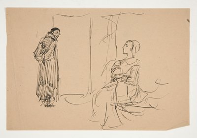 Scarlet Letter Çalışması (yağlı boya) by Edwin Austin Abbey