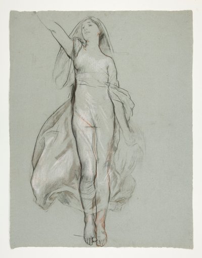 Merkezi figür için çalışma by Edwin Austin Abbey