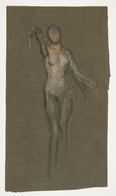 Merkezi figür için çalışma by Edwin Austin Abbey