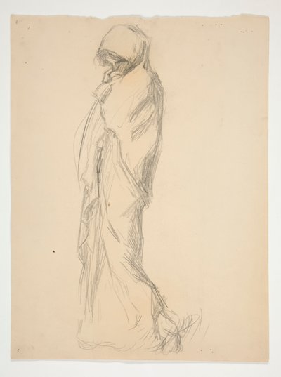 11 pm(?) figürü için çalışma by Edwin Austin Abbey