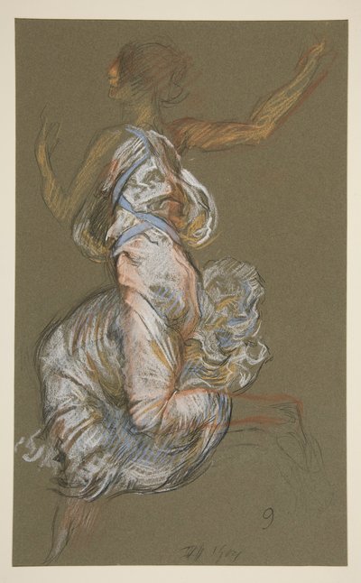 Sabah 9 rakamı için çalışma by Edwin Austin Abbey