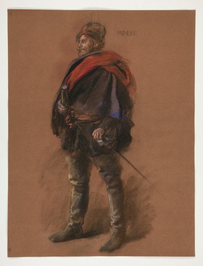 Kaptan Peter Minuit figürü için çalışma by Edwin Austin Abbey