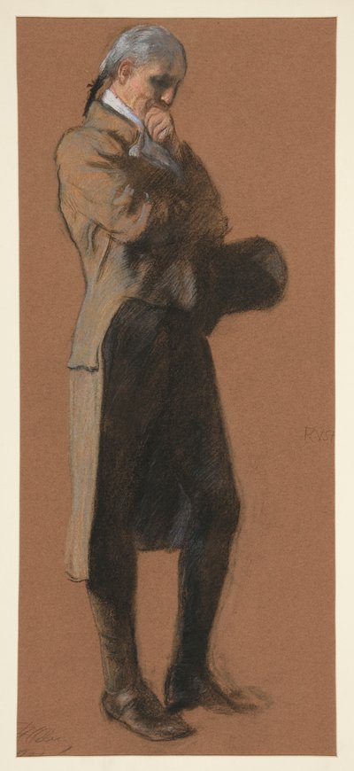 Dr. Benjamin Rush figürü için çalışma, by Edwin Austin Abbey
