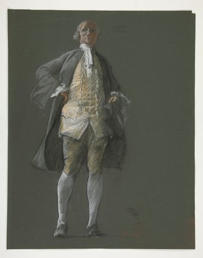 Temsilci Robert Morris figürü için çalışma by Edwin Austin Abbey