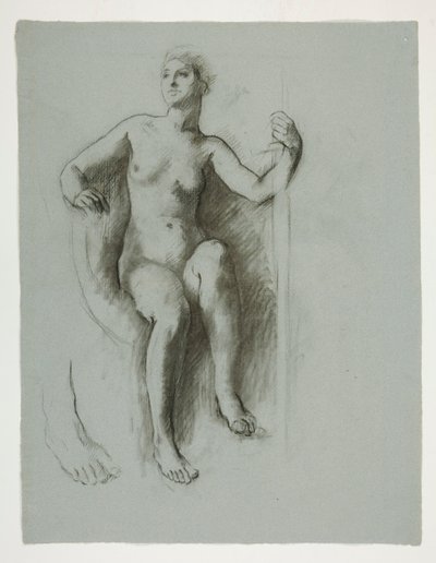 Devlet Dehası figürü için çalışma, by Edwin Austin Abbey