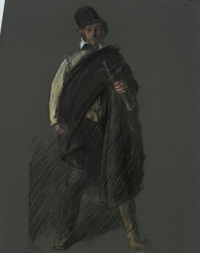 Kaptan Peter Minuit figürü için çalışma, by Edwin Austin Abbey