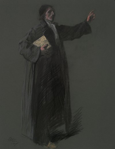 Johann Kelpius figürü için çalışma, by Edwin Austin Abbey