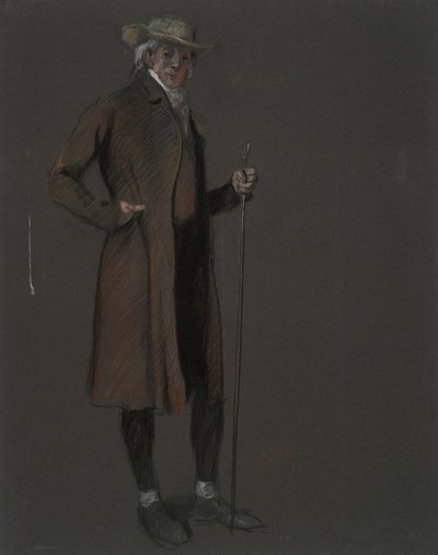 John Bartram figürü için çalışma, by Edwin Austin Abbey