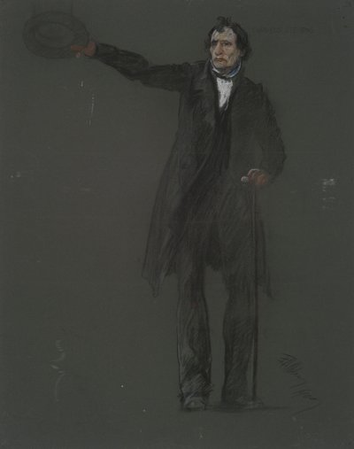 Thaddeus Stevens figürü için çalışma, by Edwin Austin Abbey