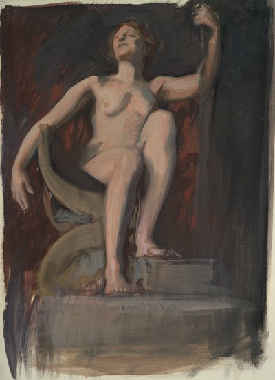 Pennsylvania Genius figürü için çalışma by Edwin Austin Abbey
