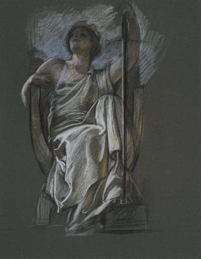 Pennsylvania Genius figürü için çalışma by Edwin Austin Abbey