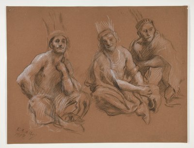 3 Hintlinin Çalışması by Edwin Austin Abbey