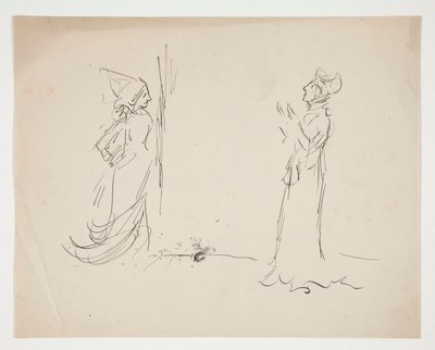 Aşktan İki Figürün İncelenmesi by Edwin Austin Abbey