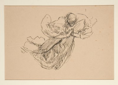 Bir meleğin incelenmesi (vitray için mi? tavan için mi?) by Edwin Austin Abbey