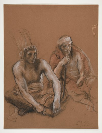 için iki Hintlinin incelenmesi by Edwin Austin Abbey
