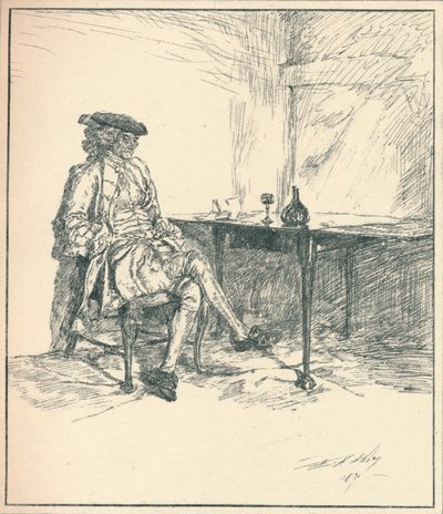 Mektup. Yayınlanmamış Karakalem, 1890, 1923 by Edwin Austin Abbey