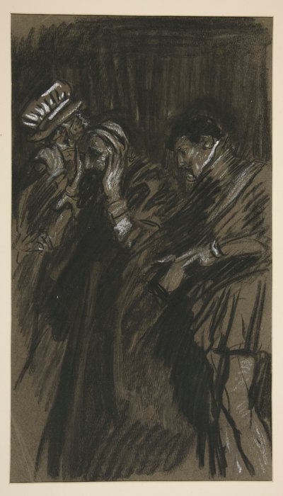 Üç adam, Hırçın Evcilleştirme (?) by Edwin Austin Abbey
