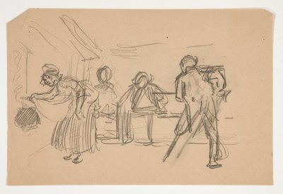 Oliver Goldsmith için tanımlanamayan çizim by Edwin Austin Abbey