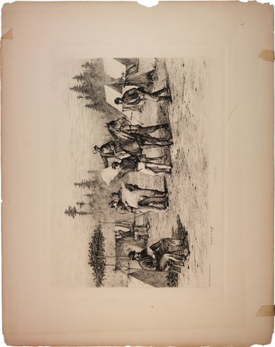 Kamptaki gazeteler, 1876 by Edwin Austin Forbes