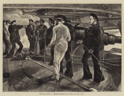 Makat Yükleyiciler v Namlu Yükleyiciler, Donanmada Silah Tatbikatı by Edwin Buckman
