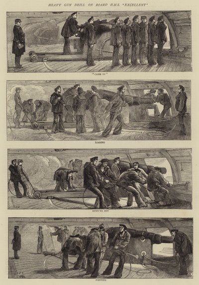 Gemide Ağır Silah Matkap HMS Mükemmel by Edwin Buckman