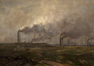 Black Country Skyline (tuval üzerine yağlıboya) by Edwin Butler Bayliss