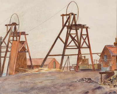Çukur tekerlekler (kağıt üzerine sulu boya) by Edwin Butler Bayliss