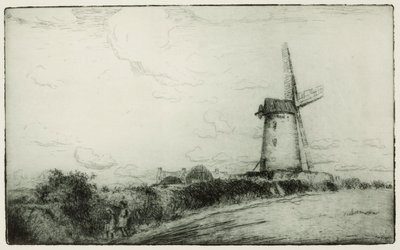 Yel Değirmeni (gravür) by Edwin Butler Bayliss