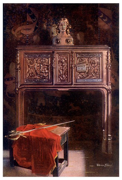 Oyma meşe Lous XII gardırop, 1910. by Edwin Foley