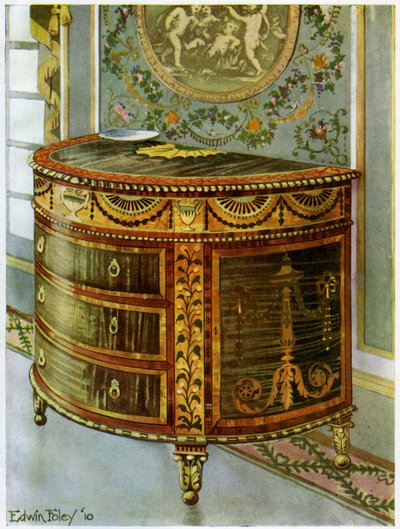 Ormolu montajlı kakma saten ahşap klozet, 1911-1912. by Edwin Foley