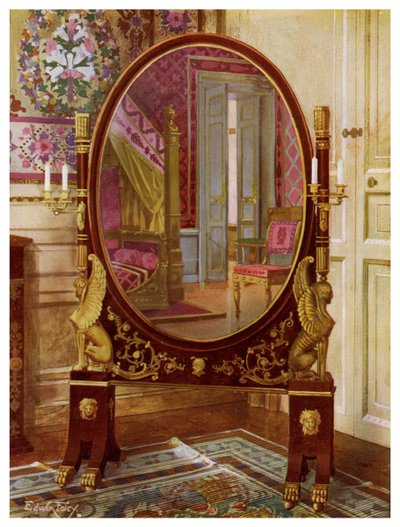 Oval ayna ve Napolyon I yatağı, 1911-1912. by Edwin Foley
