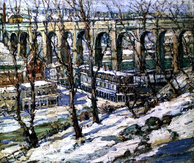 Harlem Nehri üzerindeki Yüksek Köprü, ABD, 1907 dolayları by Edwin H. Gunn