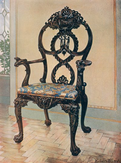 Oyma Başkanın Sandalye--Early Chippendale by Edwin John Foley