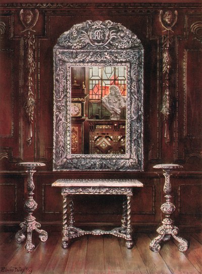 Gümüş Plaketli Ayna, Gueridonlar ve Masa Üzeri by Edwin John Foley