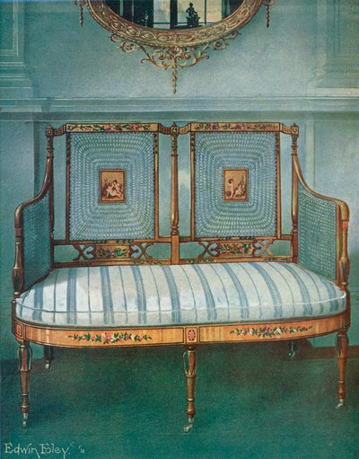 Boyalı Konserve Saten Ahşap Kanepe by Edwin John Foley