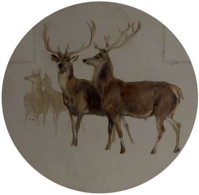 Peyzajda Geyik (Geyik Çalışmaları) by Edwin Landseer