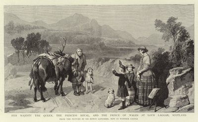 Majesteleri Kraliçe, Kraliyet Prensesi ve Galler Prensi Loch Laggan, İskoçya