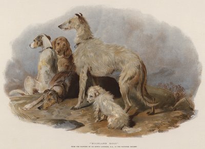 Yayla Köpekleri (chromolitho) by Edwin Landseer