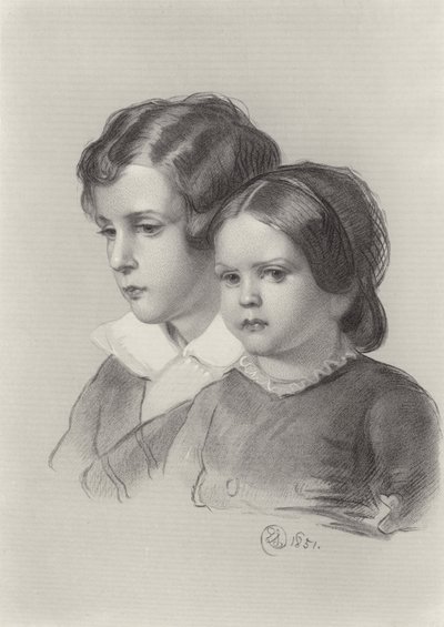 delikanlı ve kızı by Edwin Landseer