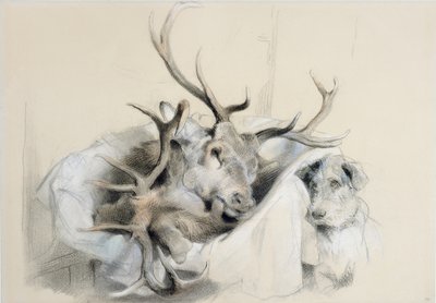 Geyik Başları ve Köpek, 1857 by Edwin Landseer